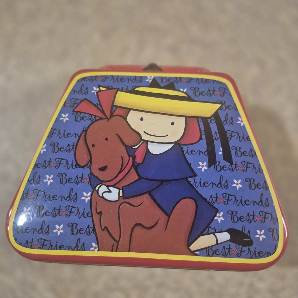 Best Friends Themed Food Storage Container Vintage Mini Tin Lunchbox